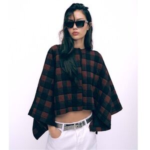 NWT Zara Padded Checkered Jacket